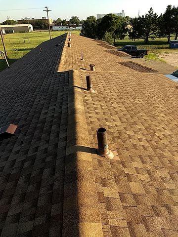 This photo is showing the roof after completion.