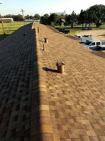 This photo is showing the roof after completion.