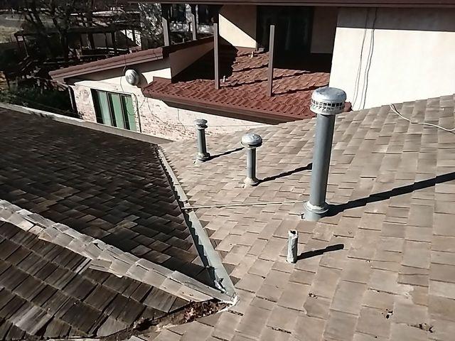 This is the old wood shake roof we replaced.