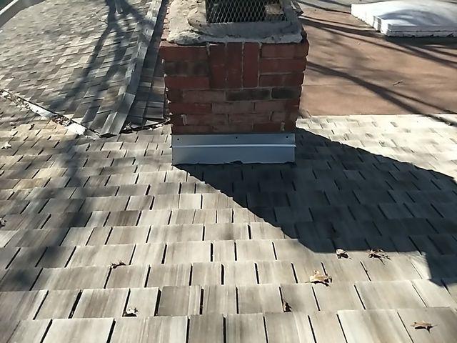 This is the old wood shake roof we replaced.