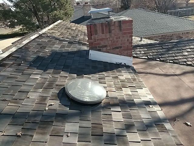 This is the old wood shake roof we replaced.