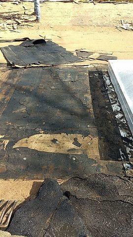 During the removal of the old roof, we expose the decking. If the decking is rotted, old, and brittle, we replace it.