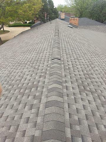 We replaced our Client's roof with IR GAF Timberline Armorshield II Shingles. We also used Mule-Hide SA Nail Base and Mule-Hide SA App Cap Sheet for the low slope/flat areas on the roof.