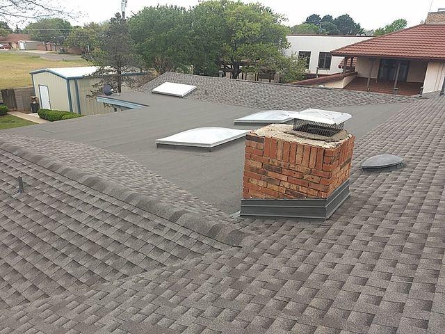 We replaced our Client's roof with IR GAF Timberline Armorshield II Shingles. We also used Mule-Hide SA Nail Base and Mule-Hide SA App Cap Sheet for the low slope/flat areas on the roof.