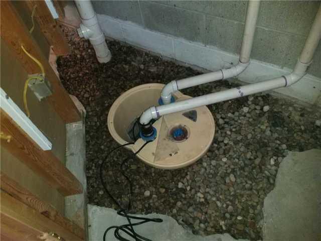 The home did not have a sump pump before the project began but has one now to help keep all the water out of the home so the basement can remain dry and be used once again!