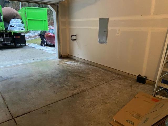 After items were removed from garage.