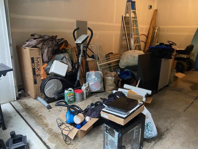 Items to be removed from garage.