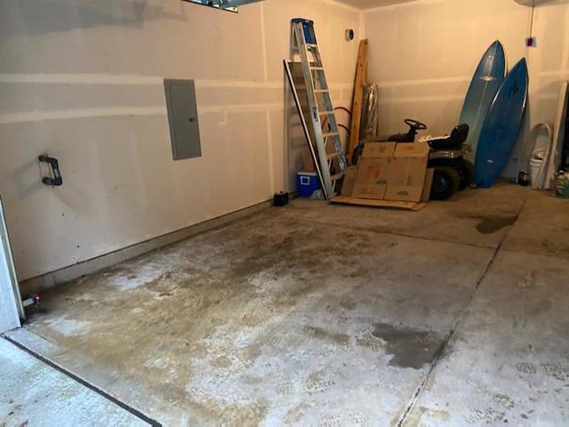 After items were removed from garage.