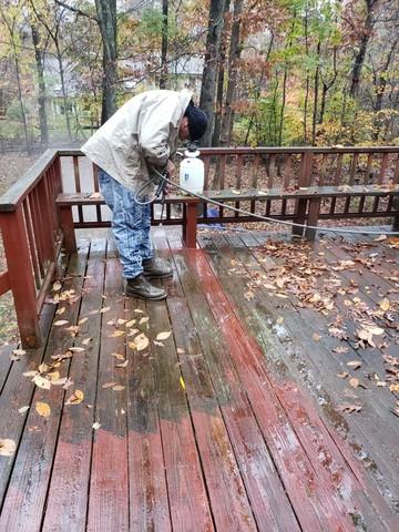 Power Washing in Progress