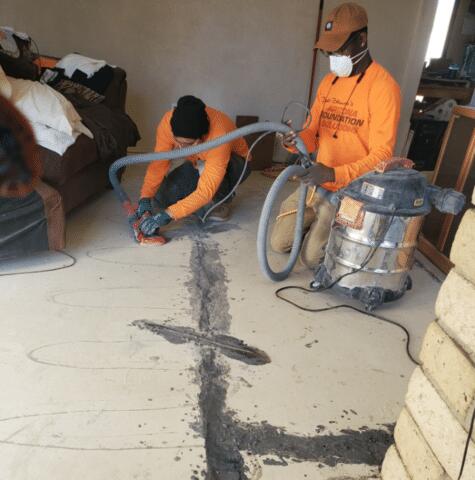 Crack Stitching Repair Process: Grinding Down
