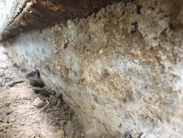 Flaking Paint in Stem Wall at Glendale, Arizona