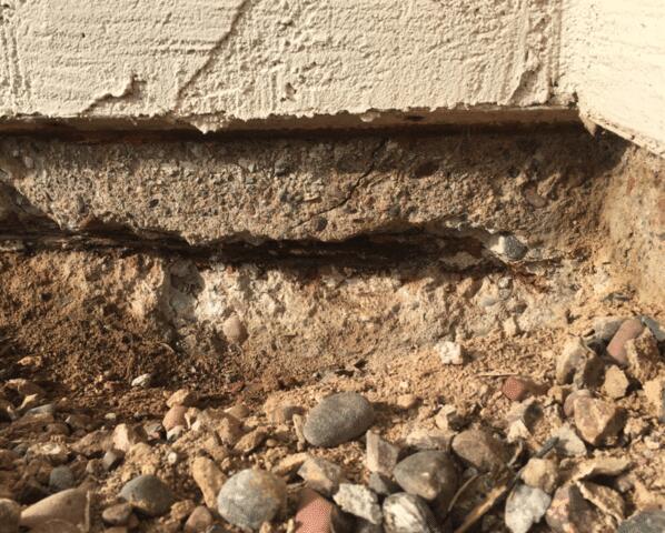 Rusting Rebar in Stem Wall at Glendale, Arizona