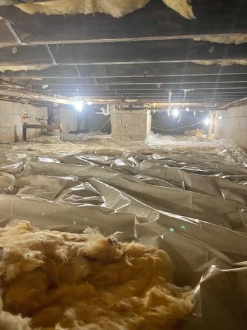 Messy and Ripped Vapor Barrier