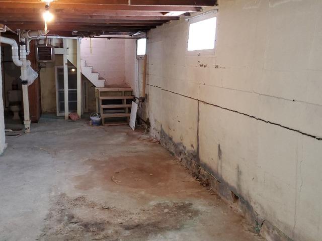 Water Damage Caused by Water Leaking from Basement Walls in Virginia, MN