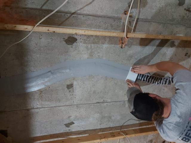 Troweled over foam