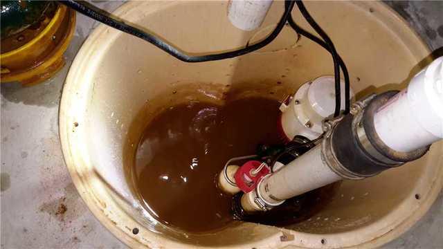 Dirty Sump Pump Before