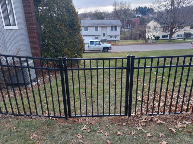 Black 48" Classic, 3 Rail, Commercial Grade, Flush Bottom Aluminum Fence