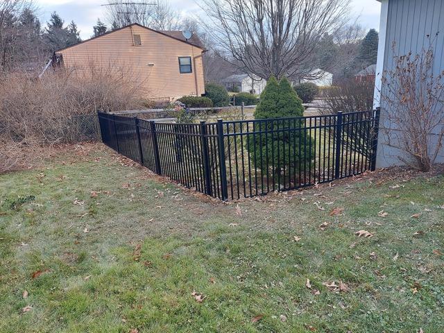 Black 48" Classic, 3 Rail, Commercial Grade, Flush Bottom Aluminum Fence