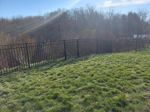 Black 54" Wilmington 3-Rail Flush Bottom - Commercial Grade Fence