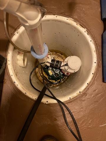 Dirty Sump Pump Before