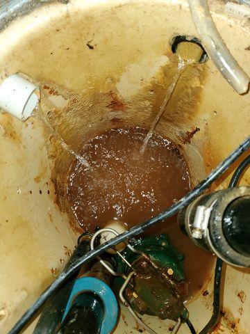 Dirty Sump Pump Before