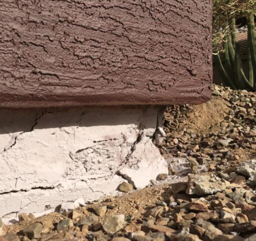 Spalling Concrete Crack in Stem Wall in Glendale, Arizona