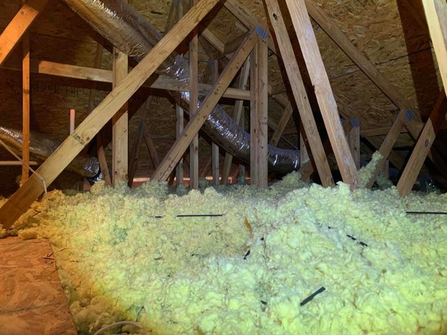 Blown-in Fiberglass Insulation - Before