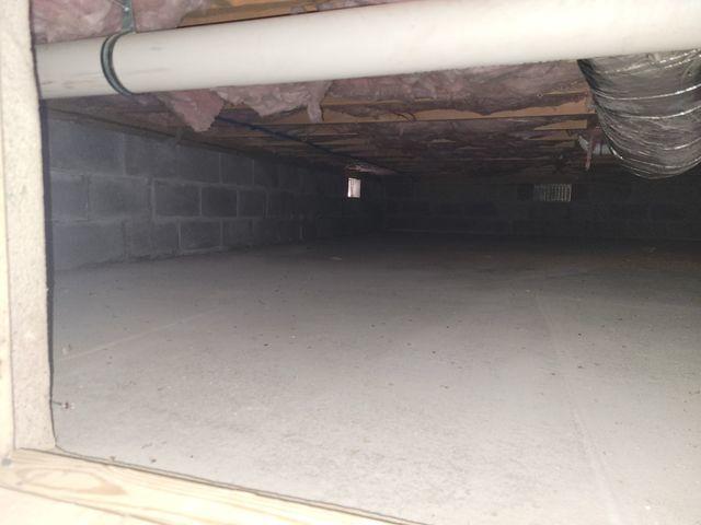 Damp Crawl Space Before