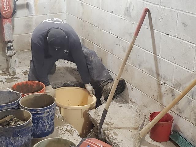 Making Sure The Basin Is Level