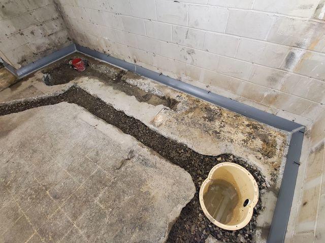 DryTrak Against The Left Hand Wall By Our Sump Pump