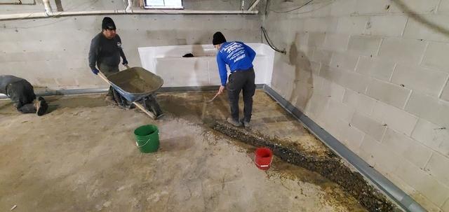 Filling In Our Lateral With Concete