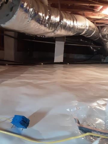 Sealed Crawl Space Vapor Barrier