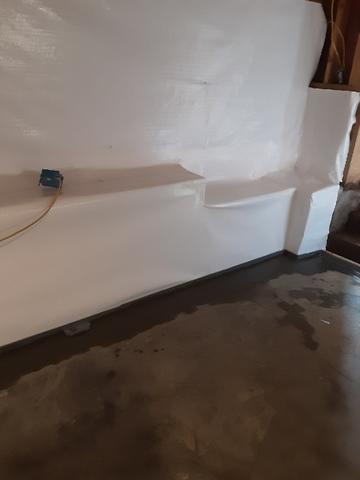 Sealed and Waterproofed Wall