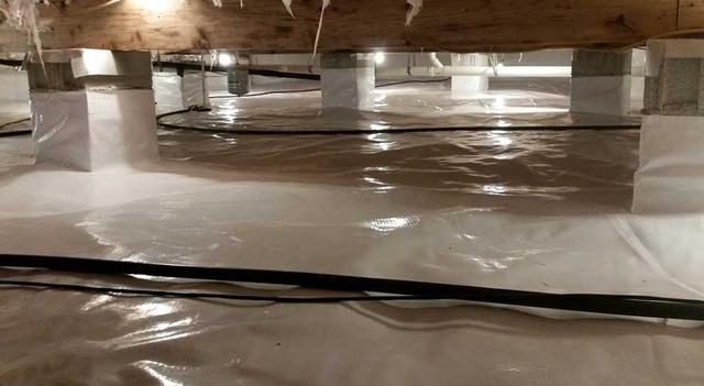 Wrapped Piers in Frankford, DE Crawl Space