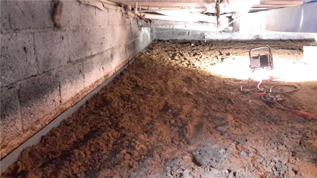Dirty Crawl Space Before