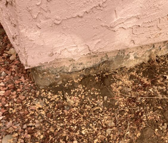 Concrete Stem Wall Failure Symptoms: Flaking Paint