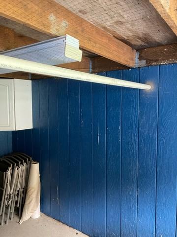 We had to get a little creative with this feed line installation.