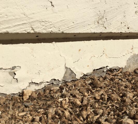 Flaking Paint in Stem Wall Failure