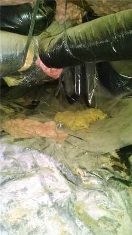 Messy 6 Mil vapor barrier