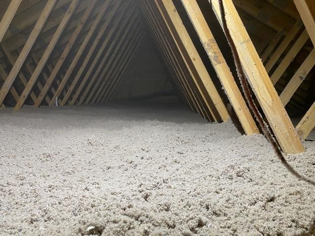 New Cellulose Attic Insulation