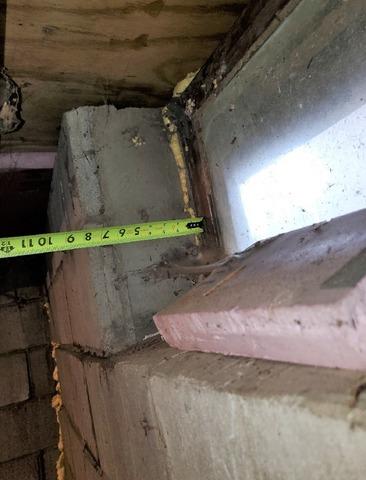 Sheering Wall in Duluth, MN Basement Stabilized with PowerBrace™ Wall Bracing System