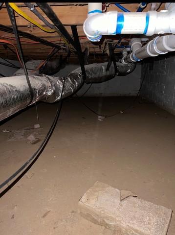 Damp Crawl Space Before