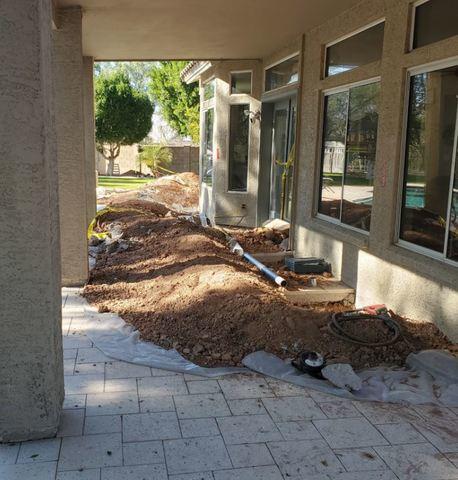 Preparing to Underpin Under a Patio