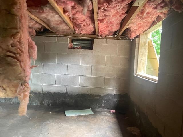 Damp Crawl Space Before