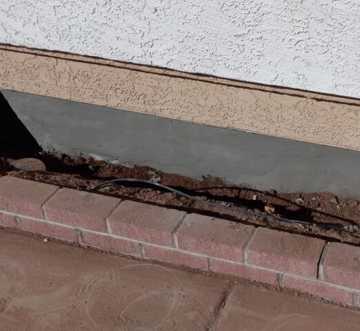 After Concrete Repair in Stem Wall