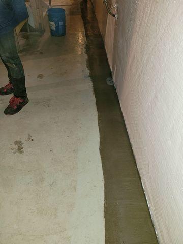 WaterGuard is installed below the floor slab and rests on top of the foundation footing to be kept out of the mud zone.