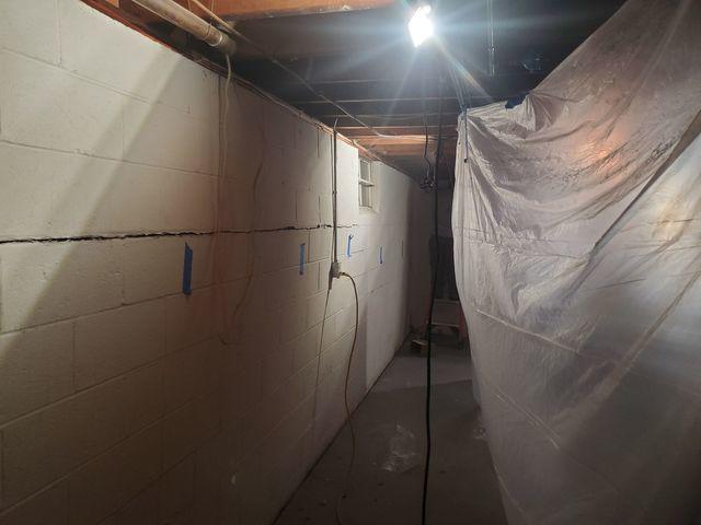 Basement Wall Before