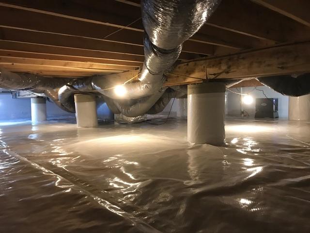 Wrapped Crawl Space Piers