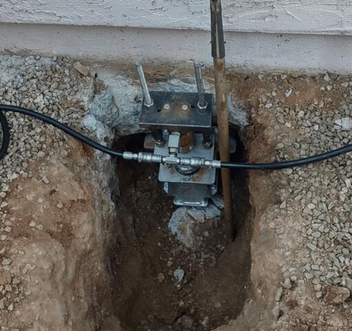 Foundation Support Installation Process: Last Foundation Test