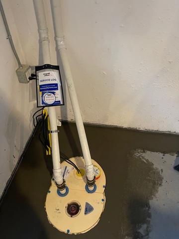 Sump Pump Installed